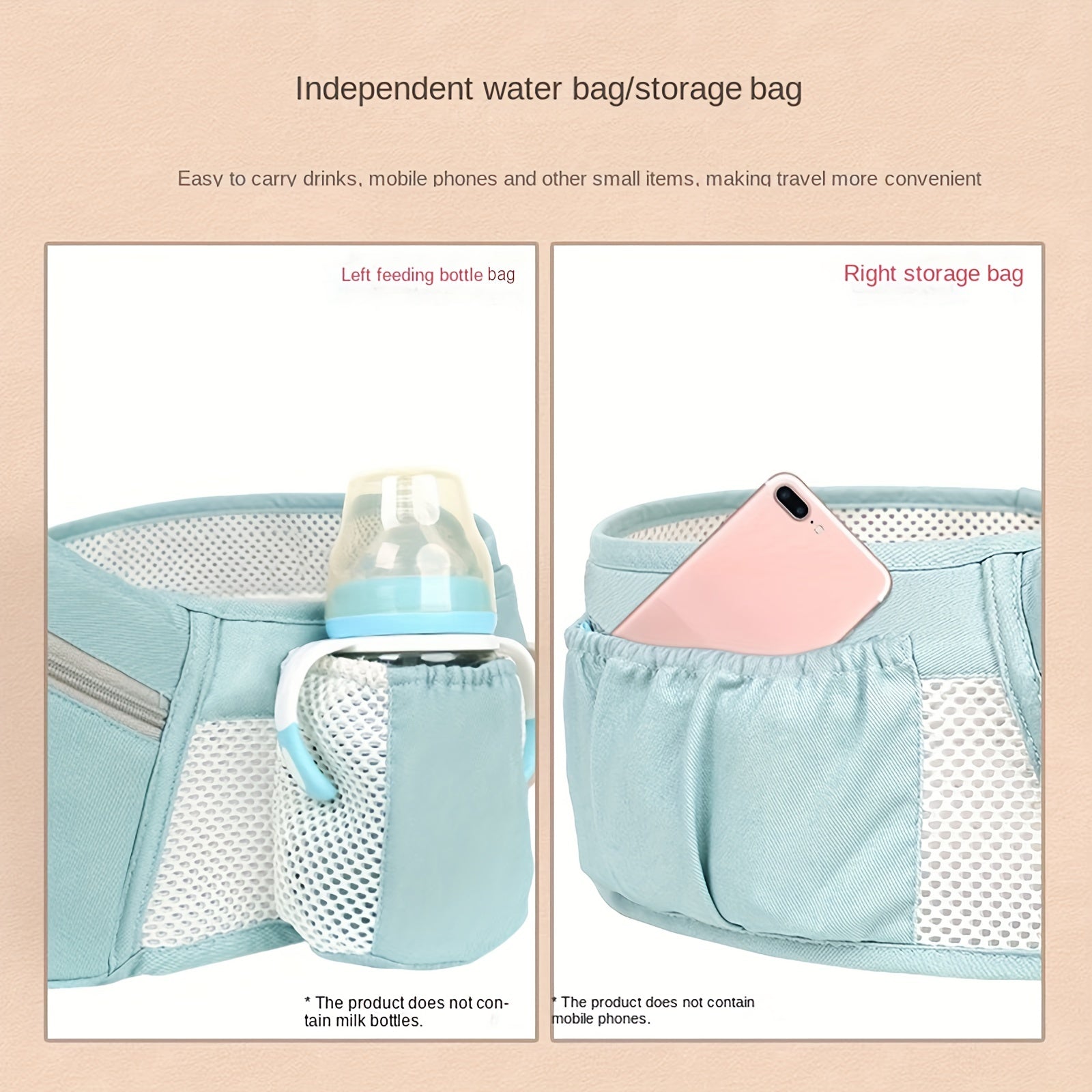 Baby Carrier Waist Stool with Head Protector