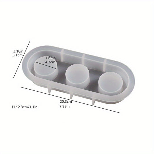 Cylindrical Candle Holder Silicone Mold for DIY Aroma Ornament Grinder