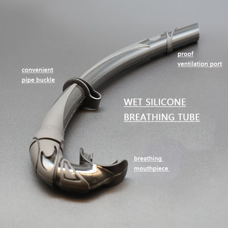 Silicone Freediving Snorkel for Diving Swimming