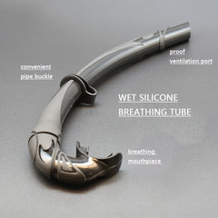 Silicone Freediving Snorkel for Diving Swimming