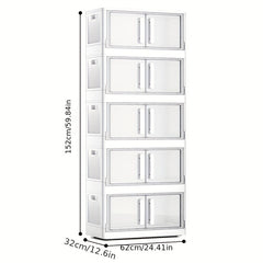 Large Capacity Foldable Plastic Storage Bin for Kitchen and Bedroom