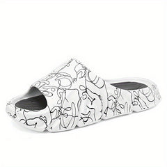 Men's Non Slip Platform Slides Comfortable Pillowy Slides