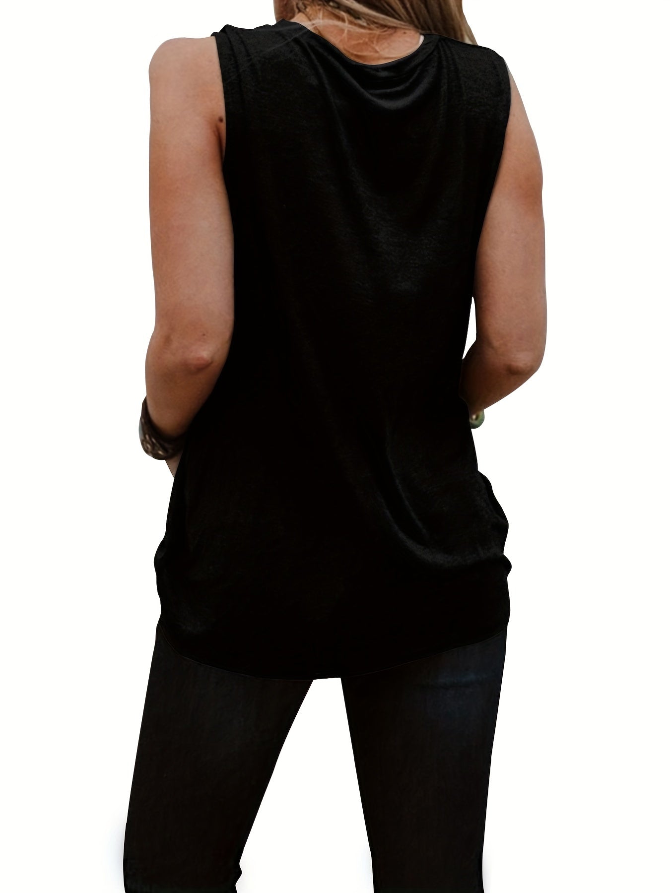 Sunset Beach Print Tank Top Sleeveless Summer Tank Top Women's Clothing