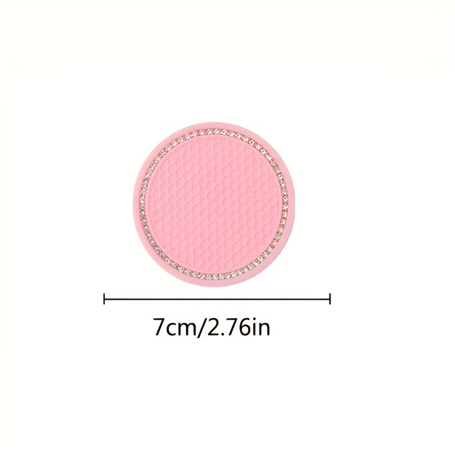 2pcs Anti Slip Silicone Cup Holder Pad Heat Insulation Interior Protection