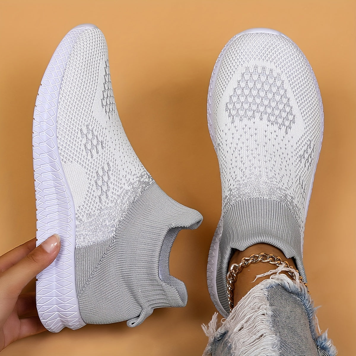 Women's Lightweight Road Running Shoes Non-slip Comfortable Socks Shoes