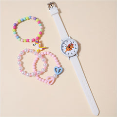 Dinosaur Pattern Quartz Kids Watch Set with Bracelet