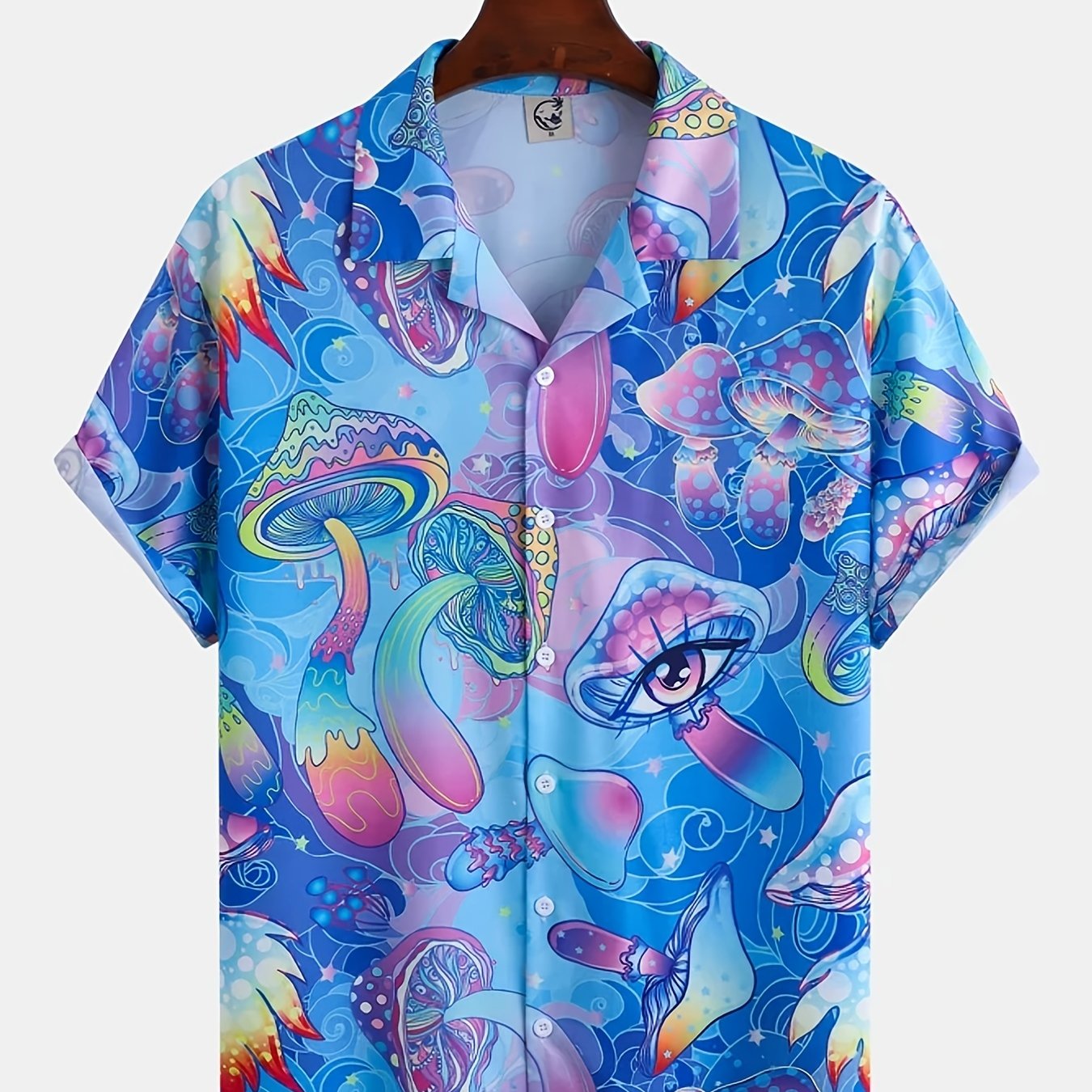 Men's Casual Loose Lapel Button Short Sleeves Shirts