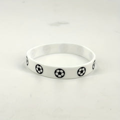 Football Fan Sports Wrist Strap With Printed Pattern Silicone Bracelet