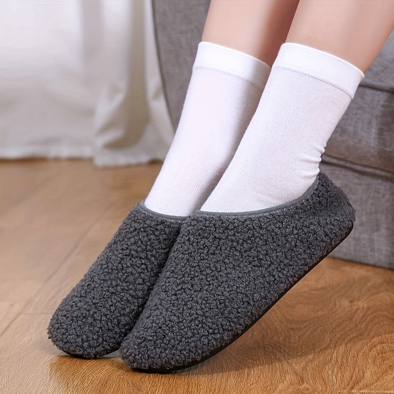 Women's Soft Slip-on Non-slip Walking Shoes Outdoor Flat Warm Shoes