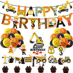 Engineering Car Theme Birthday Party Set