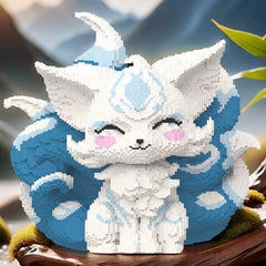 Large Nine Tailed Fox Building Blocks Gift Party Game Office Home Decor DIY