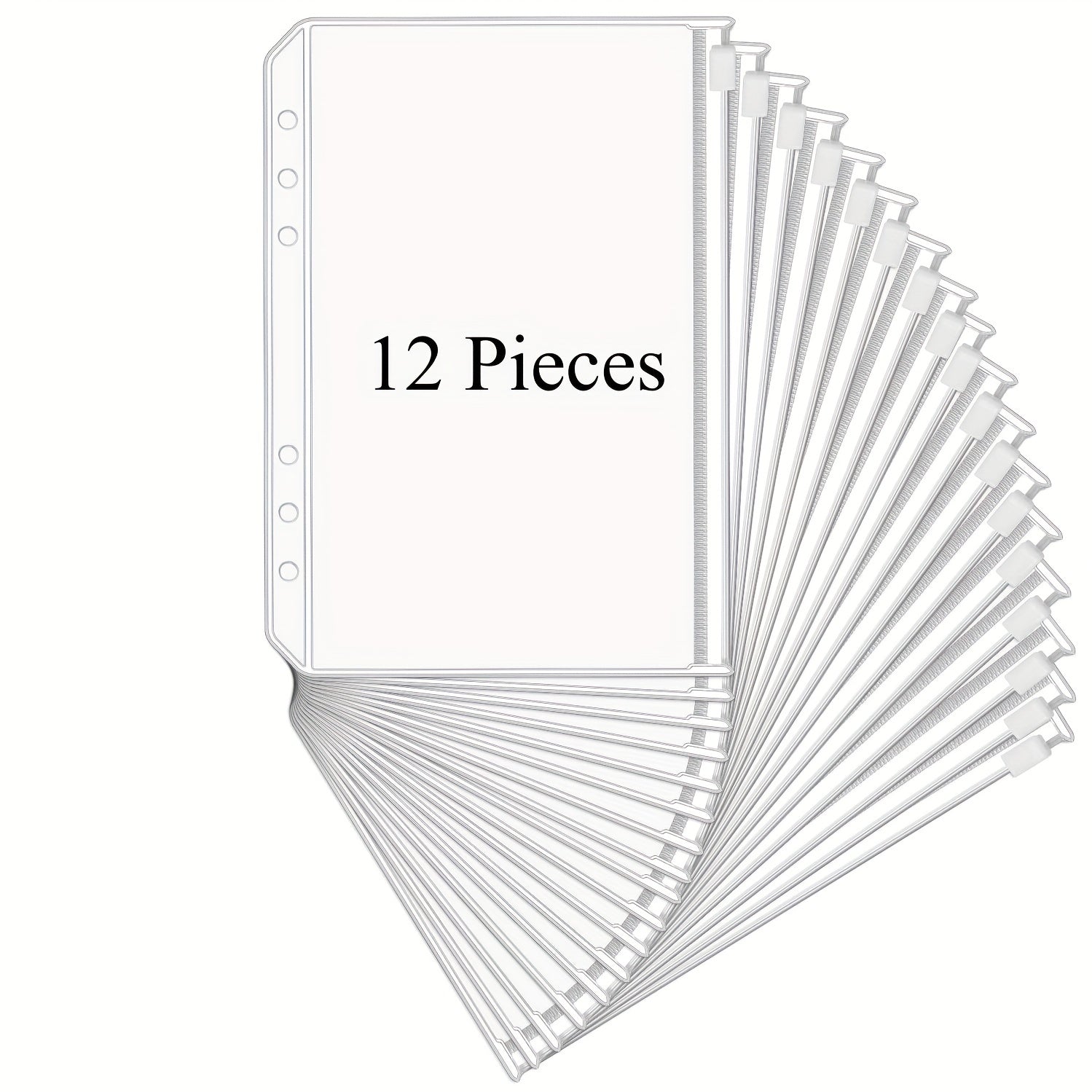 A5 Binder Pockets Money Saving Organizers Waterproof PVC Clear Zipper Pouch