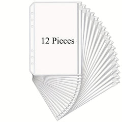 A5 Binder Pockets Money Saving Organizers Waterproof PVC Clear Zipper Pouch