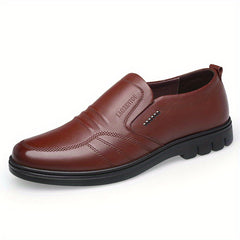 LAORENTOU Men's Leather Dress Shoes Slip On for Office