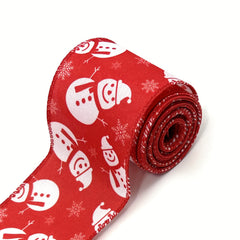 4.57m Christmas Wired Edge Ribbons Red/Stripes Ribbon Candy Cane DIY Craft