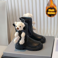 Bear Boots With Zipper For Girls Lightweight Non Slip Boots