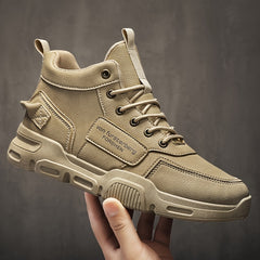 Men's Non Slip Boots with Letter Patch Decor