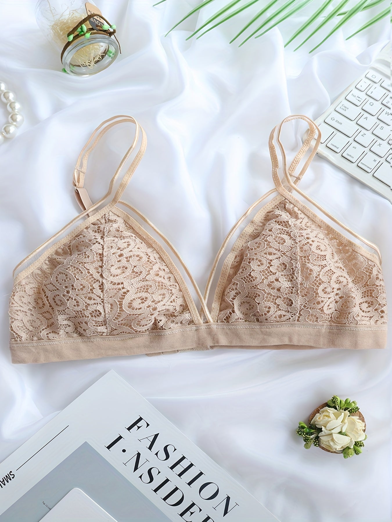 Floral Lace Wireless Bra Comfy & Sexy Lingerie