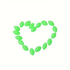 100pcs Luminous Oval Shaped Fishing Beads Soft For Rigs Making