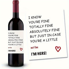 6pcs Funny Encouragement Wine Bottle Stickers For Friends