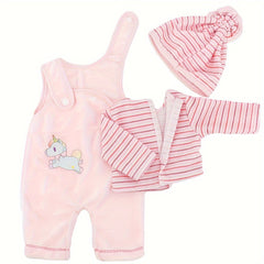 Pink Doll Clothes Set for 17-inch Reborn Baby Onesie