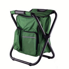 Portable Outdoor Camping Stool with Zipper Pocket & Ice Pack