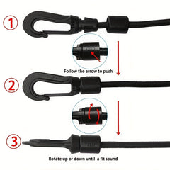 Heavy-Duty Deck Lashing Rope with Hook for Kayak Fishing Boat