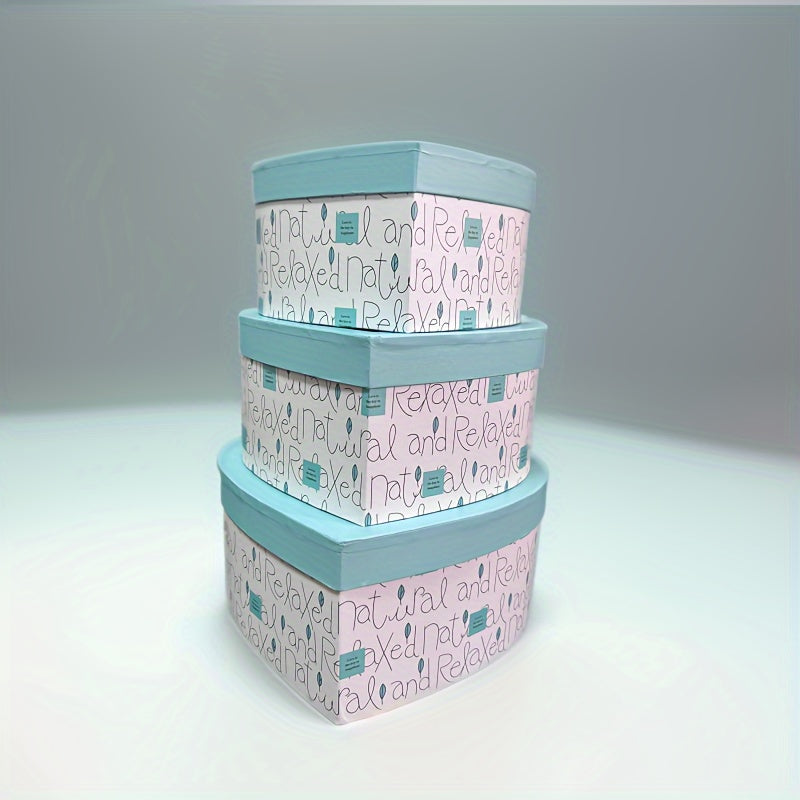 Heart Shape Gift Wrapping Box Set, Small Medium Large Sizes