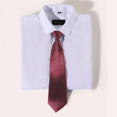 College Style Solid Casual Necktie Unisex Plain Shirt Uniform Tie