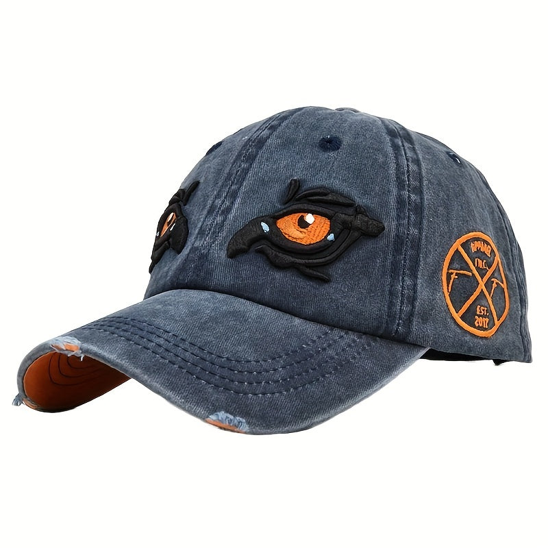 Cartoon Eyes Embroidery Baseball Cap Hip Hop Sports Hat