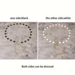 Lucky Clover Golden Waist Chain & Reversible Belly Chain