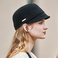Wool Solid Baseball Cap Women's Winter Warm Hat Valentines