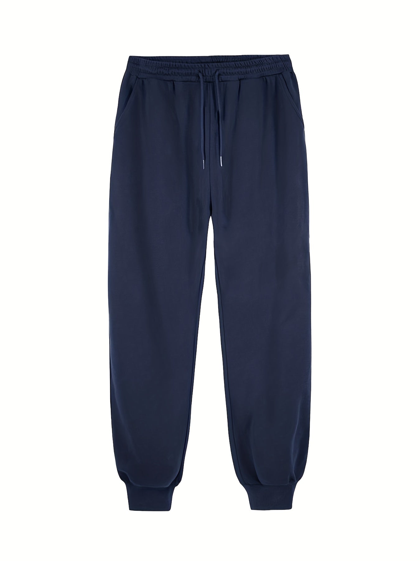 Men's Loose Fit Joggers Casual Stretch Knit Fabric Sweatpants Tapered Pants