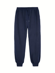 Men's Loose Fit Joggers Casual Stretch Knit Fabric Sweatpants Tapered Pants