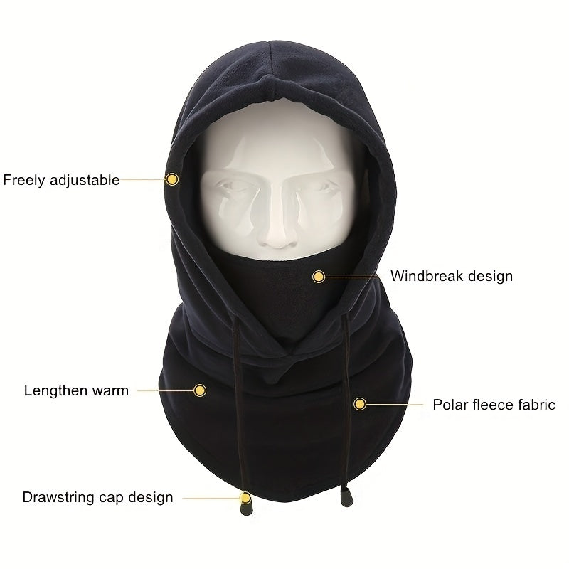 Thickened Windproof Fleece Ski Mask for Men and Women