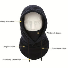 Thickened Windproof Fleece Ski Mask for Men and Women