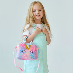 Girls Unicorn Corduroy Shoulder Bag Crossbody Animal Purse Tote