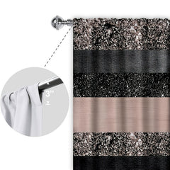 2pcs Bright Printed Curtains Rod Pocket Top Window Drapes