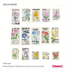 30pcs Vintage DIY Stickers Frame Notebooks Collage Decor