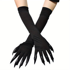 Halloween Long Nail Gloves Gothic Ghost Claw Sleeve Covers Horror Costume Party