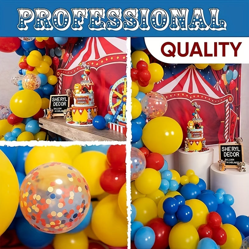 100pcs Clown Balloon Toy Balloon Chain Set Circus Themed Party Decoration
