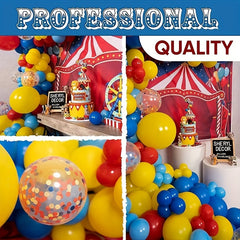 100pcs Clown Balloon Toy Balloon Chain Set Circus Themed Party Decoration