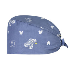 Cartoon Print Working Hats With Sweatband Animal Pattern Scrub Caps Nurse Hat