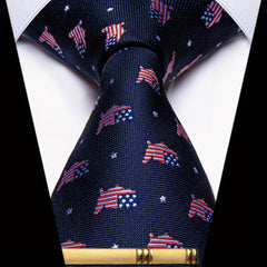 Men's Formal Silk Paisley Necktie Clip For Party Wedding