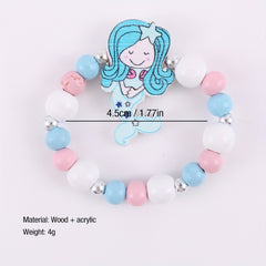 20pcs Beaded Mermaid & Unicorn Bracelet Set for Girls Holiday Party