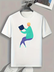 Art Collage Pattern Print Men's Comfy Sports T-shirt Graphic Tee