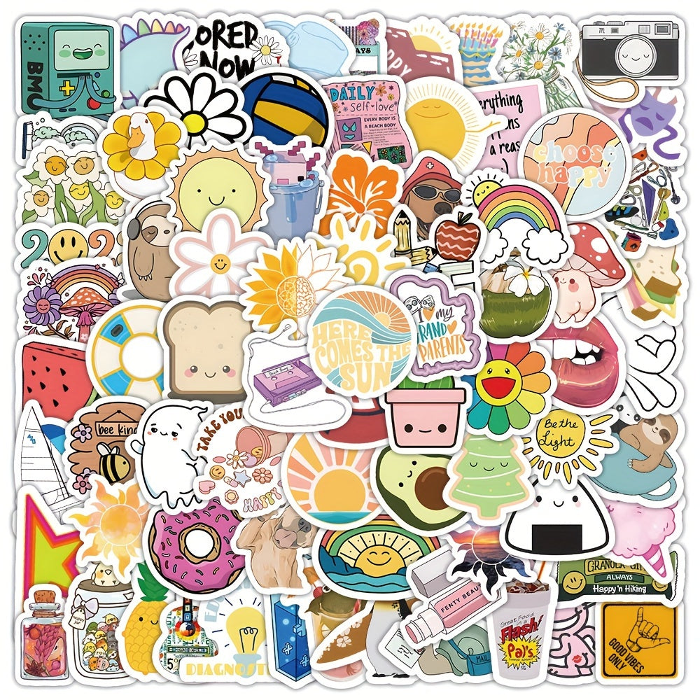 100pcs Cartoon Series Graffiti Stickers Waterproof Decorative Stickers DIY