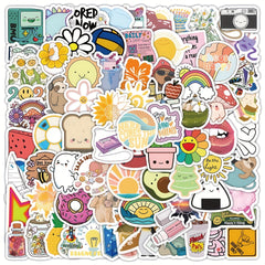 100pcs Cartoon Series Graffiti Stickers Waterproof Decorative Stickers DIY