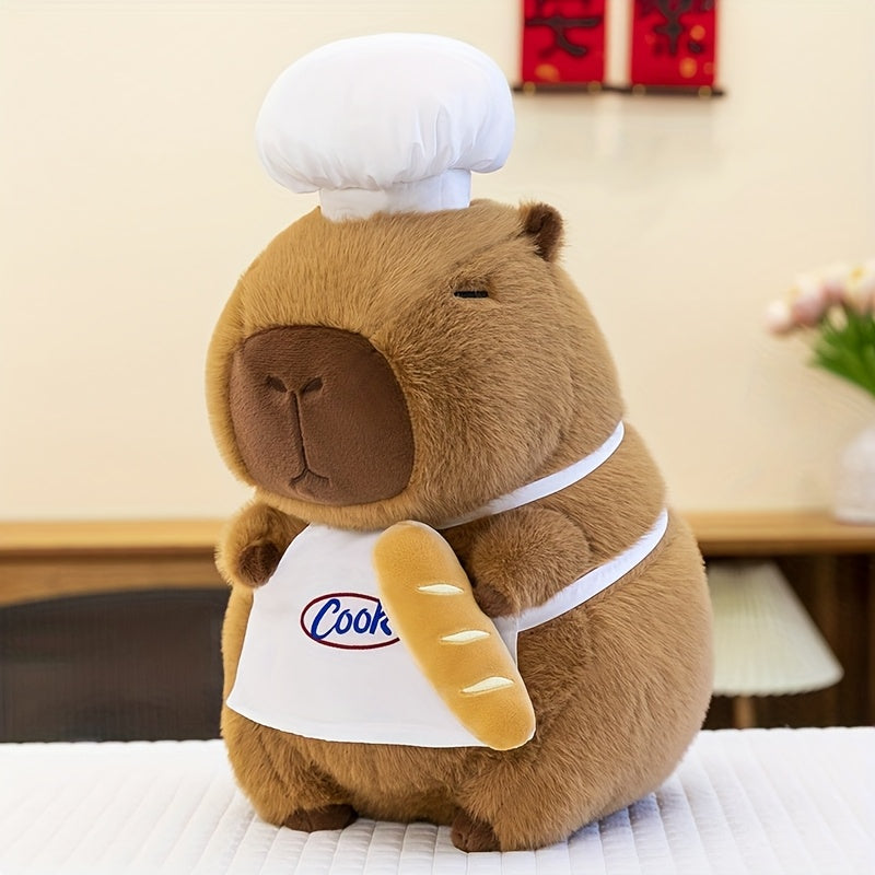 Chef Bread Capybara Plush Toy Soft Adorable Anime Stuffed Animal Gift
