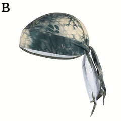 Cycling Cap Long Tail Turban Hat Breathable Pirate Hat